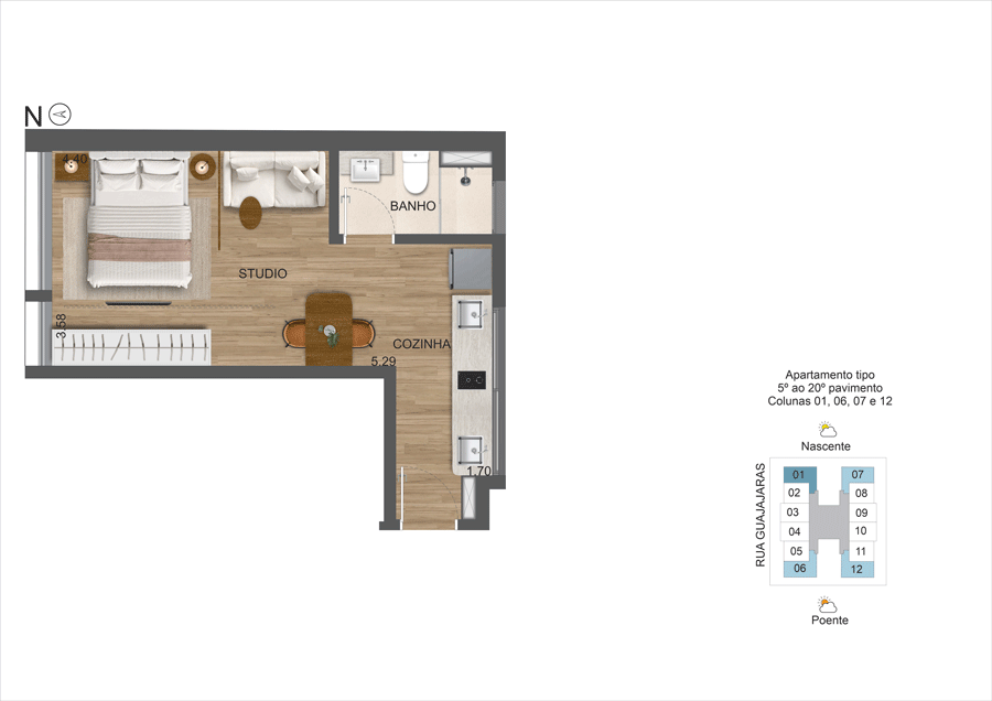 Apartamento, 1 quarto, 25 m² - Foto 7