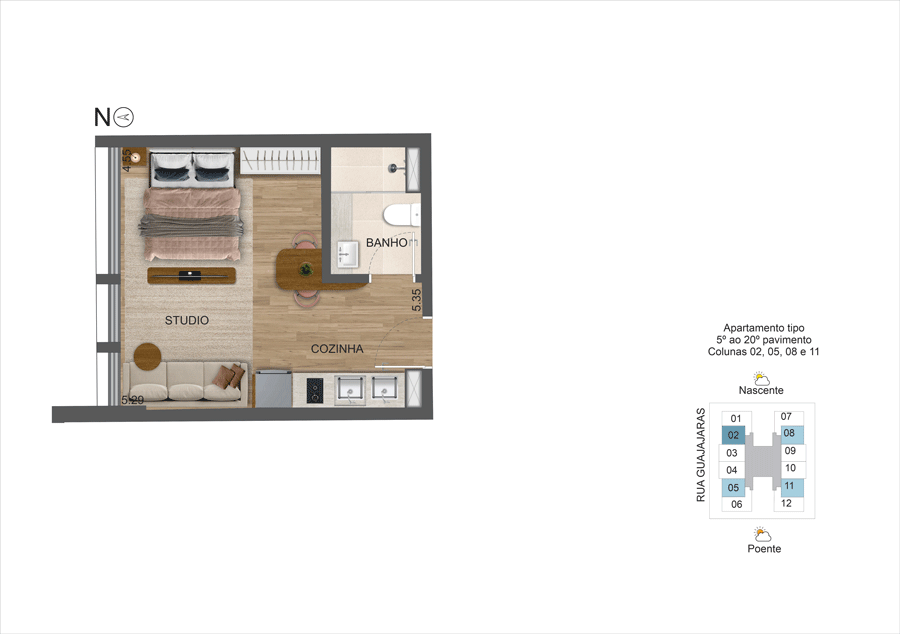 Apartamento, 1 quarto, 25 m² - Foto 8