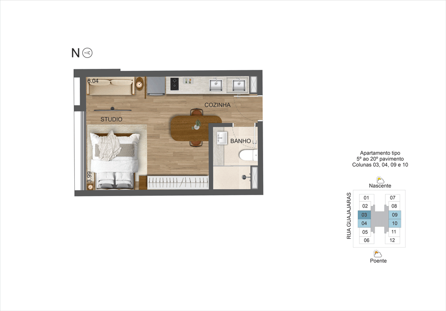 Apartamento, 1 quarto, 25 m² - Foto 9